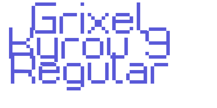 Grixel Kyrou 9 Regular Font Download