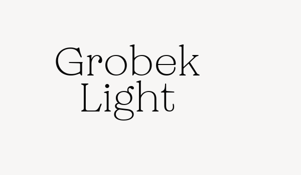 Grobek Light Font