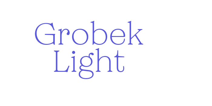 Grobek Light Font