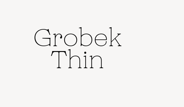 Grobek Thin Font