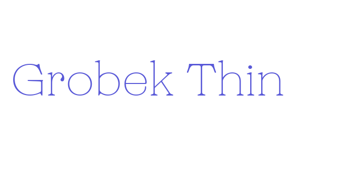 Grobek Thin Font Download