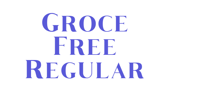 Groce Free Regular Font Download