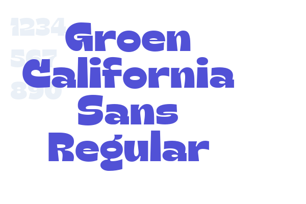 Groen California Sans Regular