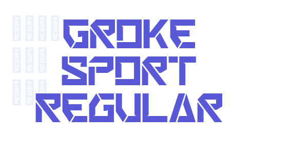 Groke Sport Regular font free