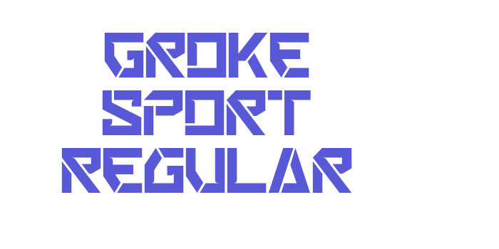 Groke Sport Regular Font Download