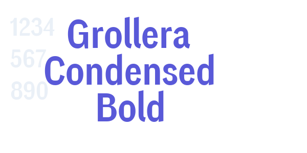 Grollera Condensed Bold font free