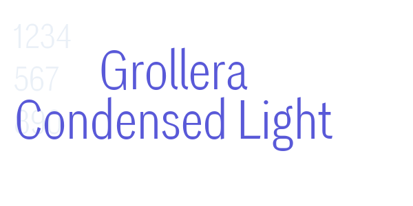 Grollera Condensed Light font free