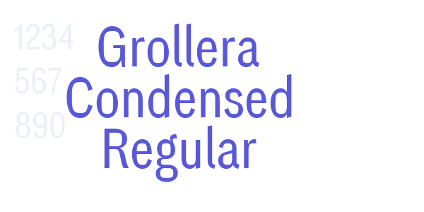 Grollera Condensed Regular font free