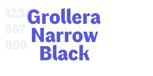 Grollera Narrow Black font free