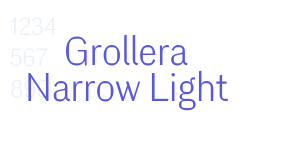 Grollera Narrow Light font free