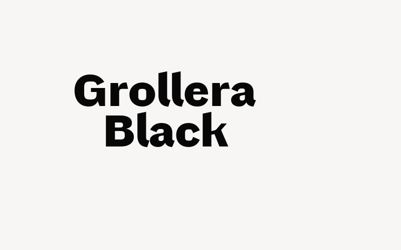 Grollera Black Font