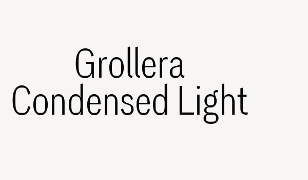 Grollera Condensed Light Font