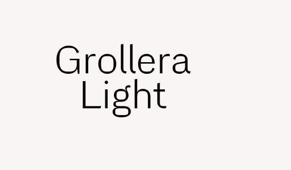 Grollera Light Font