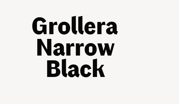 Grollera Narrow Black Font