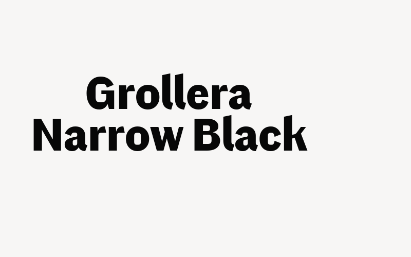 Grollera Narrow Black Font