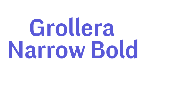 Grollera Narrow Bold Font