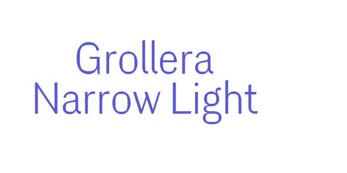 Grollera Narrow Light Font Download