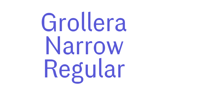 Grollera Narrow Regular Font Download