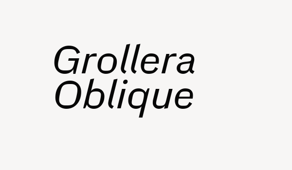 Grollera Oblique Font