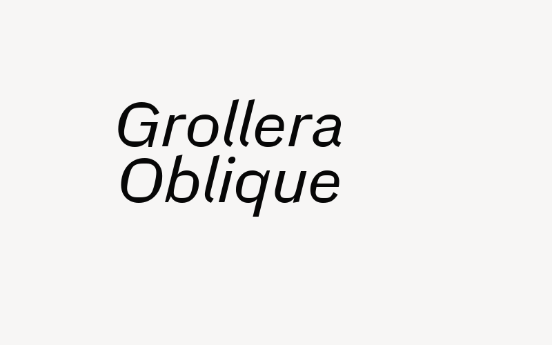 Grollera Oblique Font