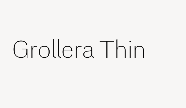 Grollera Thin Font