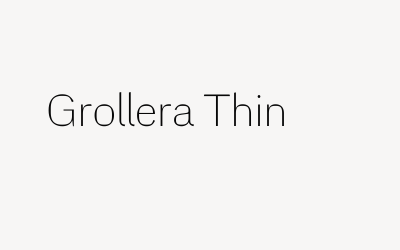 Grollera Thin Font