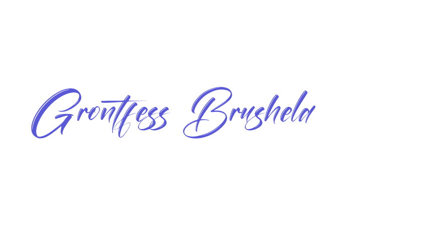 Grontfess Brushela Font