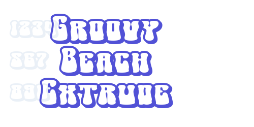 Groovy Beach Extrude-font-download