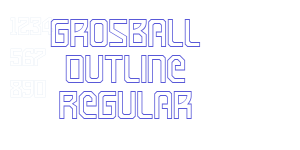 Grosball Outline Regular font free