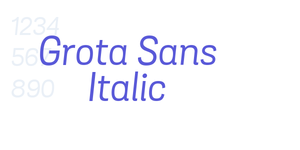 Grota Sans Italic font