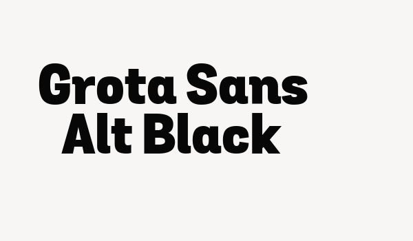 Grota Sans Alt Black Font