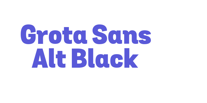 Grota Sans Alt Black Font Download