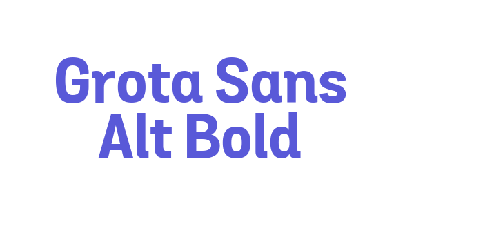 Grota Sans Alt Bold Font Download