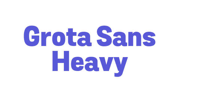 Grota Sans Heavy Font Download