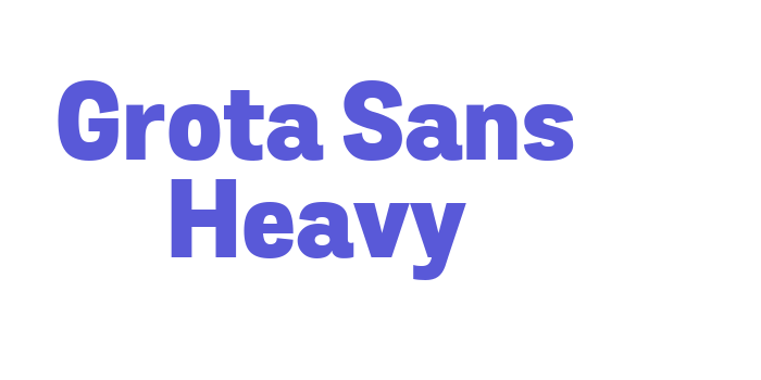 Grota Sans Heavy Font