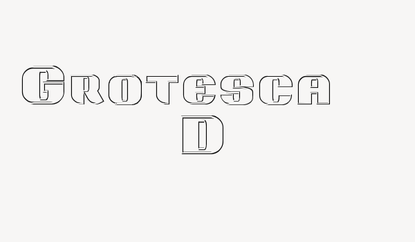 Grotesca 3-D Font