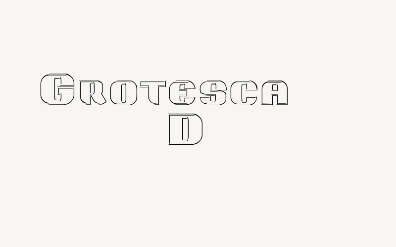 Grotesca 3-D Font