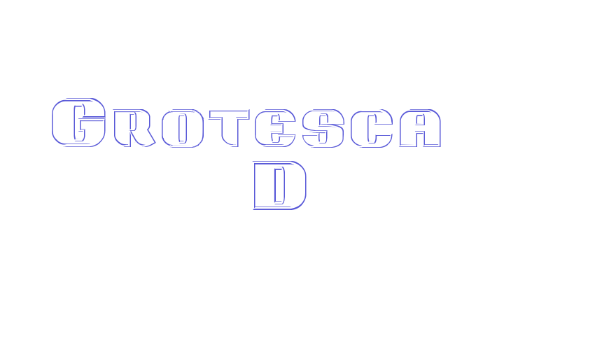 Grotesca 3-D Font Download