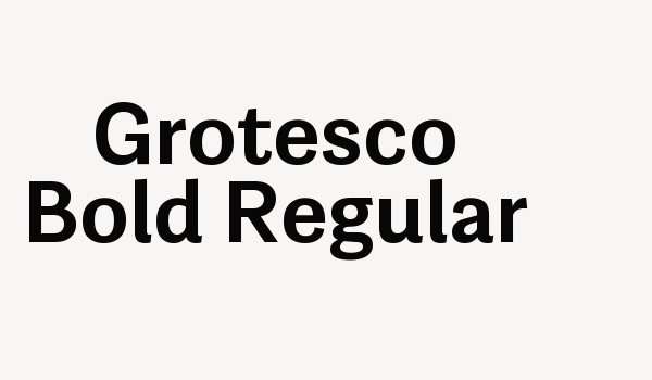 Grotesco Bold Regular Font