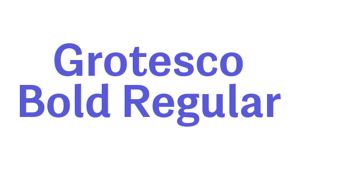 Grotesco Bold Regular Font Download