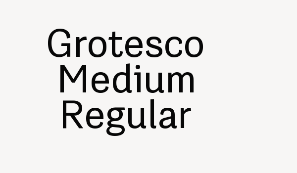 Grotesco Medium Regular Font