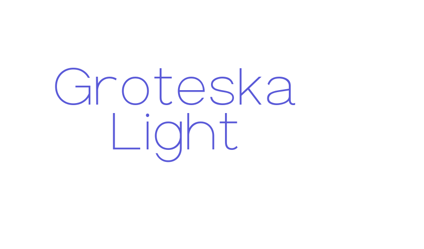 Groteska Light Font