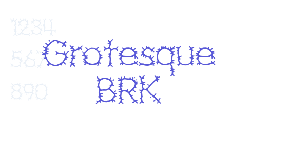 Grotesque BRK font