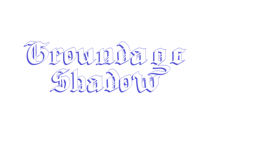 Groundage Shadow Font Download