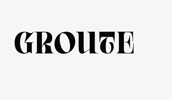 Groute Font