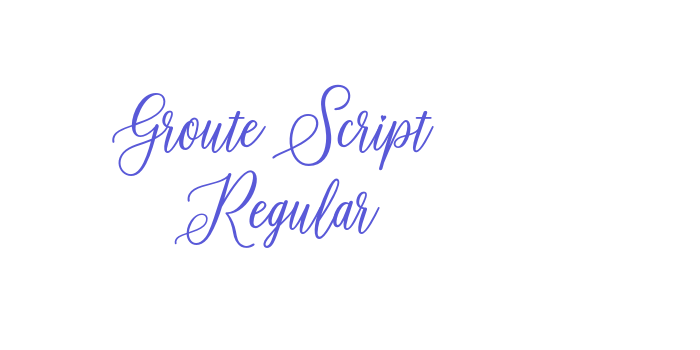 Groute Script Regular Font Download