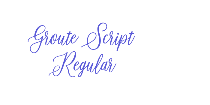 Groute Script Regular Font