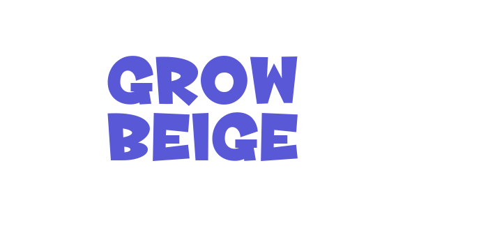 Grow Beige Font Download