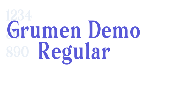 Grumen Demo Regular font free