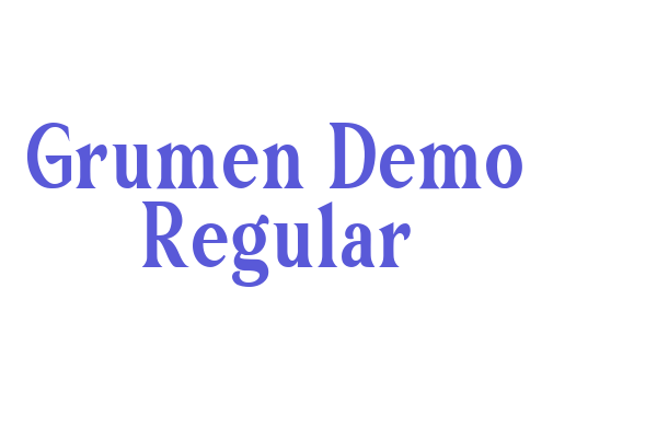 Grumen Demo Regular Font